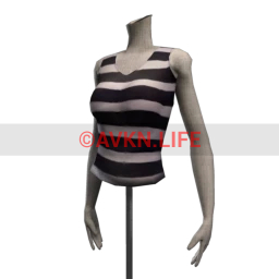 Foal Solid Black Striped Top