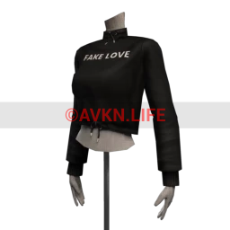 Drop Science "Fake Love" Crop Hoodie