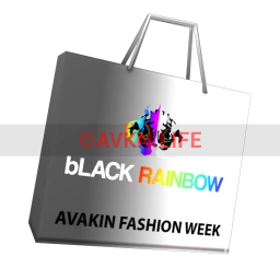 Fashion Week Shopping Bag - Black Rainbow