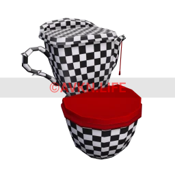 Mod Checkered Teacup Toilet