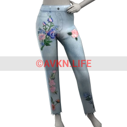 USAesthetic Flower Cascade Jeans