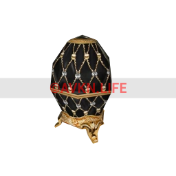 Exquisite Black Diamond Decorative Egg