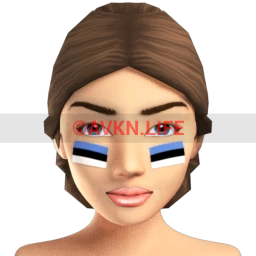 Estonian Flag Facepaint