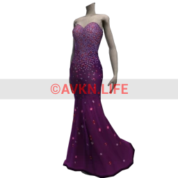 Opulent Mermaid Dress - Deep Purple