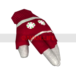 Santa Red Fingerless Gloves