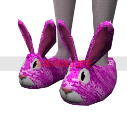 Easter Bunny Sequin Slippers (Hot Pink)