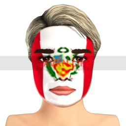 Peruvian Flag Facepaint