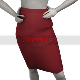 Foal Simple Office Skirt (Red)