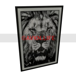 Lion Head Wall Print