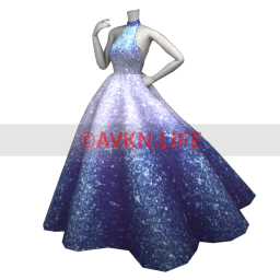 La Haute Couture Flowering Majesty Dress (Periwinkle)