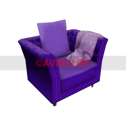 Luxe Magenta Relief Arm Chair