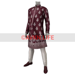 Mondial Red Vanda Kurta