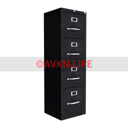 Sleek Black Filing Cabinet