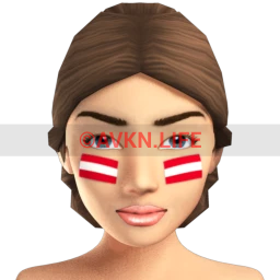 Austrian Flag Facepaint