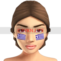 Greek Flag Facepaint