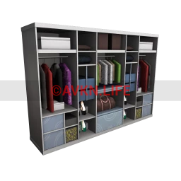 Modern Light Up Closet - Dark Grey