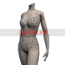 Kijane White Jaguar String Detail Swimsuit