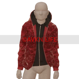 Front Row Red Noir Layered Floral Jacket