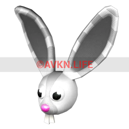 Easter Bunny Head Mask (White)