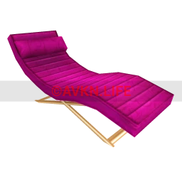 Luxe Waves Lounge Chair - Hot Pink