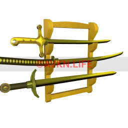 Wall-Mounted Swords (Gold)