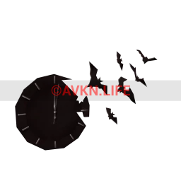 Afterlife Scattering Bats Wall Clock
