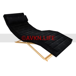 Luxe Waves Lounge Chair - Black