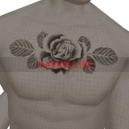 Rosette Chest Tattoo