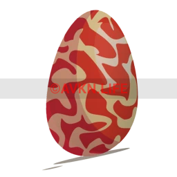 Fiery Easter Egg Sticker