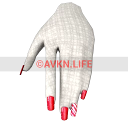 Cloud Nine Candy Cane Nails