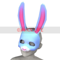 Easter Bunny Half-Mask (Blue)