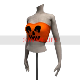 Foal Halloween Prints Tube Top - Pumpkinface