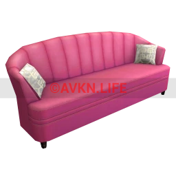 Mademoiselle Three Seat Sofa - Pink