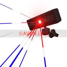 Party Laser Wall Light - Red, White & Blue