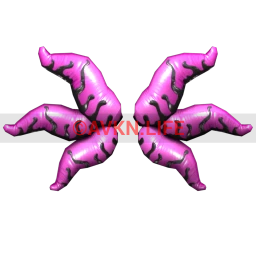 Black Rainbow Swamp Monster Wings (Cool Pink)