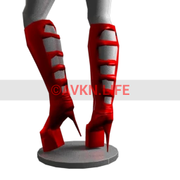 Secrets Latex Killer Boots - Red