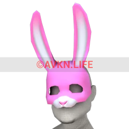 Easter Bunny Half-Mask (Pink)