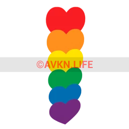 Rainbow Hearts Sticker