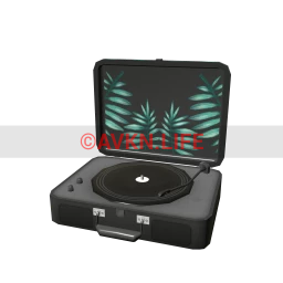 Emboss Tropical Fronds Record Player