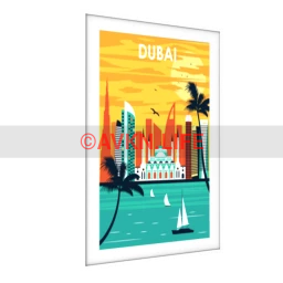 Dubai At Sunset Wall Art