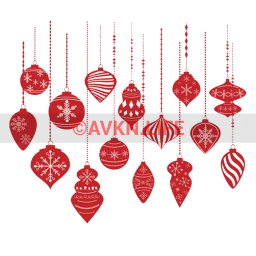 Twinkling Ornaments Wall Sticker