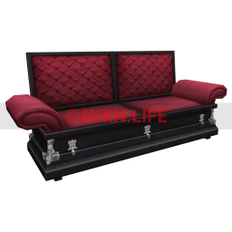 Deadly Vermilion Coffin Sofa