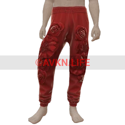 Front Row Red Floral Joggers
