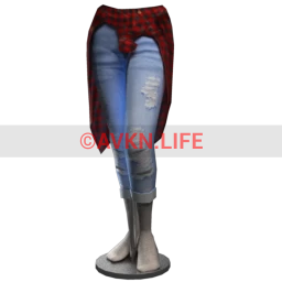 Foal Boyfriend Jeans with Tied Shirt - Red