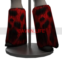 Cybergoth Monster Fur Boots - Red