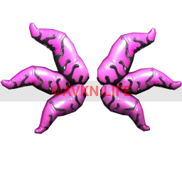 Black Rainbow Swamp Monster Wings (Cool Pink)