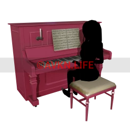 Verschieden Vintage Piano - Pink - Interactive