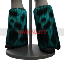 Cybergoth Monster Fur Boots - Blue