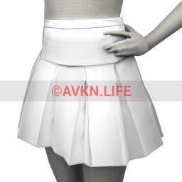 Foal Simple Pleated Skirt (White)