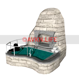 Front Row Rock Wall Bath